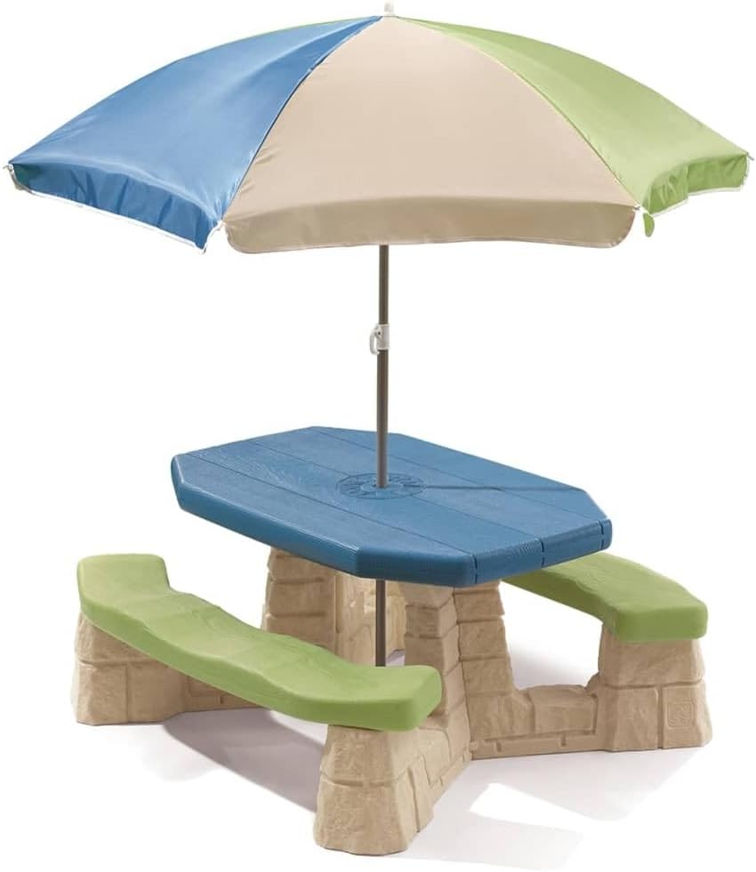 Buy Step2 787799 Naturally Playful Picnic Table With Umbrella | Yallatoys.com