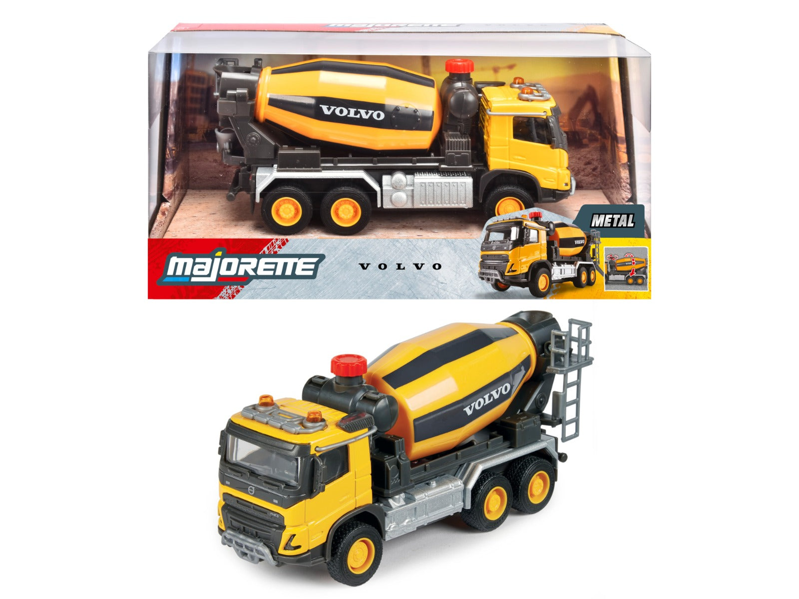 Buy Majorette Volvo Fmx Truck Cement Mixer | Yallatoys.com