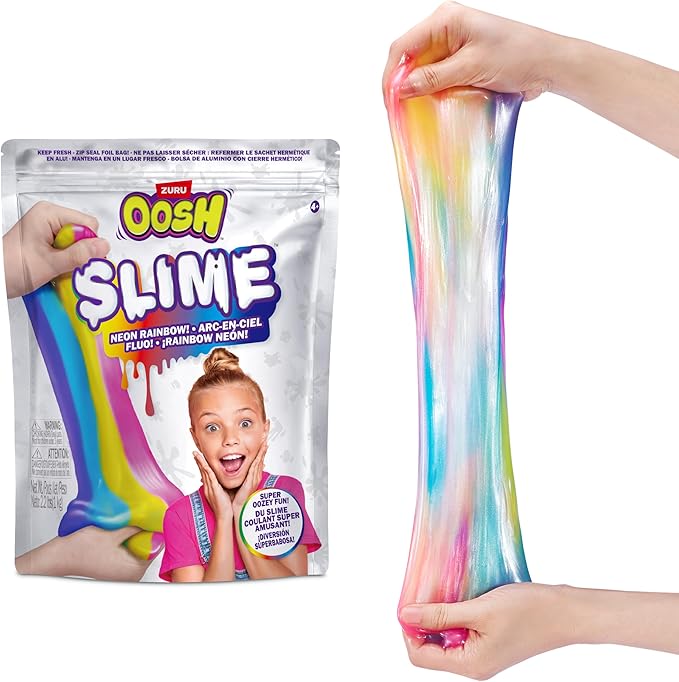 Buy Oosh Neon Rainbow Slime Glow in the Dark 1000g | Yallatoys.com