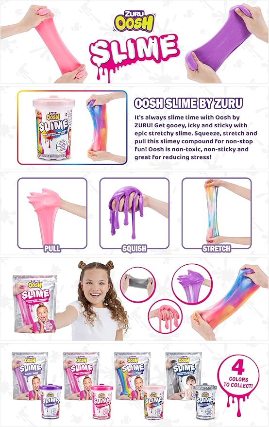 Buy Oosh Neon Rainbow Slime Glow in the Dark 1000g | Yallatoys.com