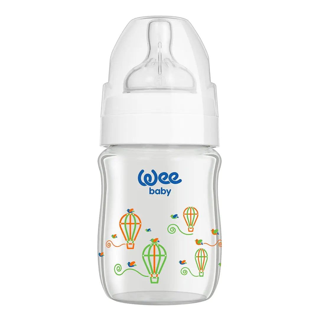 Wee Baby Heat Resistant Patterned Classical Wide Neck Glass Feeding Bottle 120ml (Sold Separately Subject to Availability) Wee Baby Yallatoys