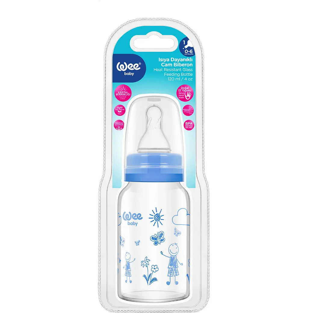 Wee Baby Heat Resistant  Glass Feeding Bottle 120ml (Sold Separately Subject to Availability) Wee Baby Yallatoys