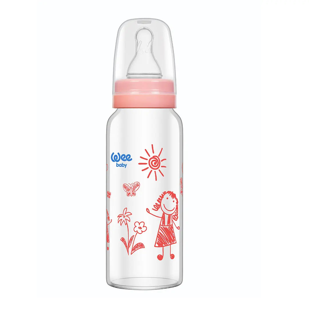 Wee Baby Heat Resistant  Glass Feeding Bottle 180ml (Sold Separately Subject to Availability) Wee Baby Yallatoys