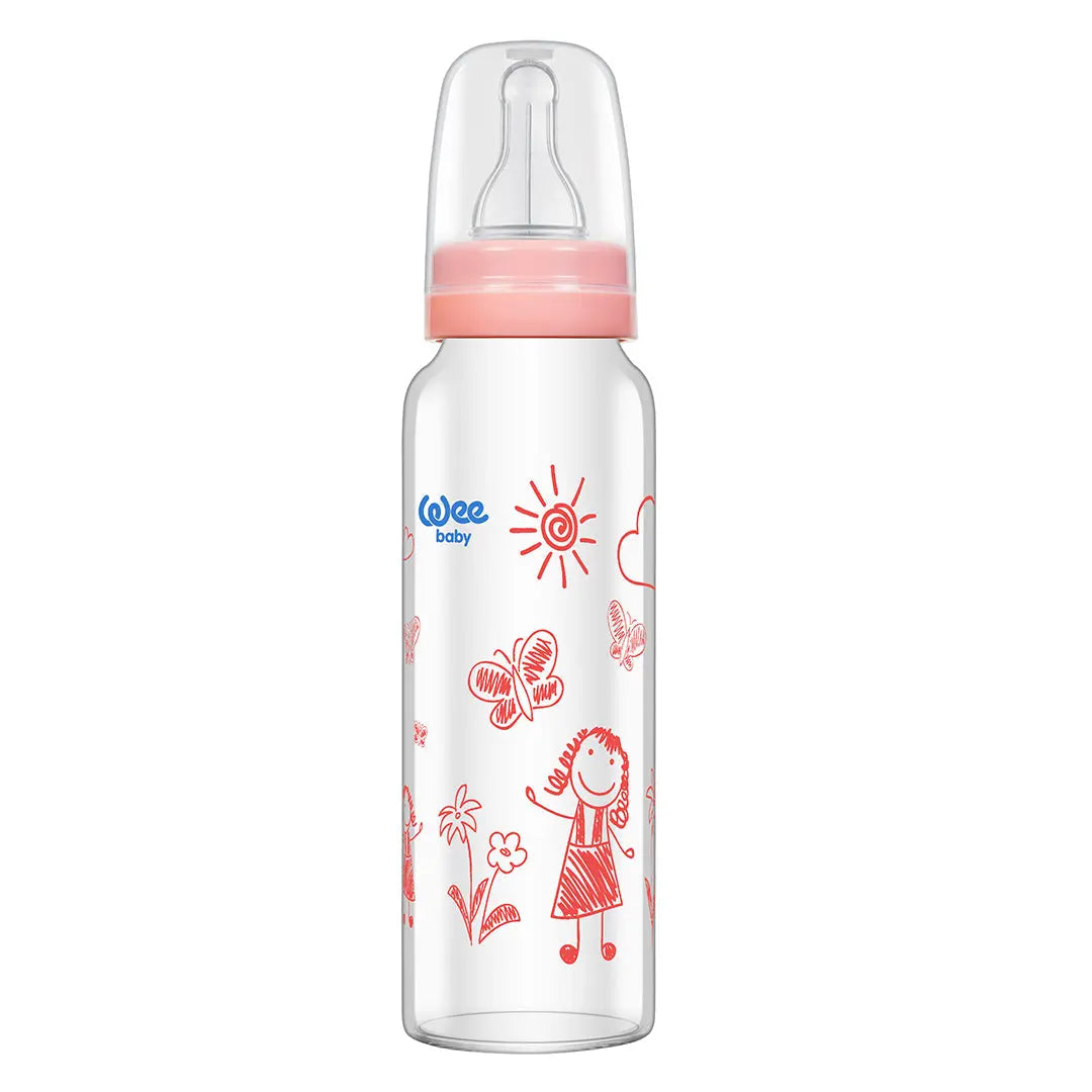 Wee Baby Heat Resistant  Glass Feeding Bottle 240ml (Sold Separately Subject to Availability) Wee Baby Yallatoys