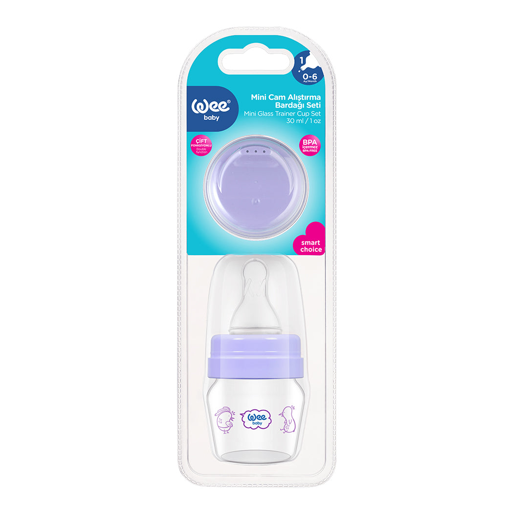 Buy Wee Baby Mini Glass Sippy Bottle Set 30ml | Yallatoys.com