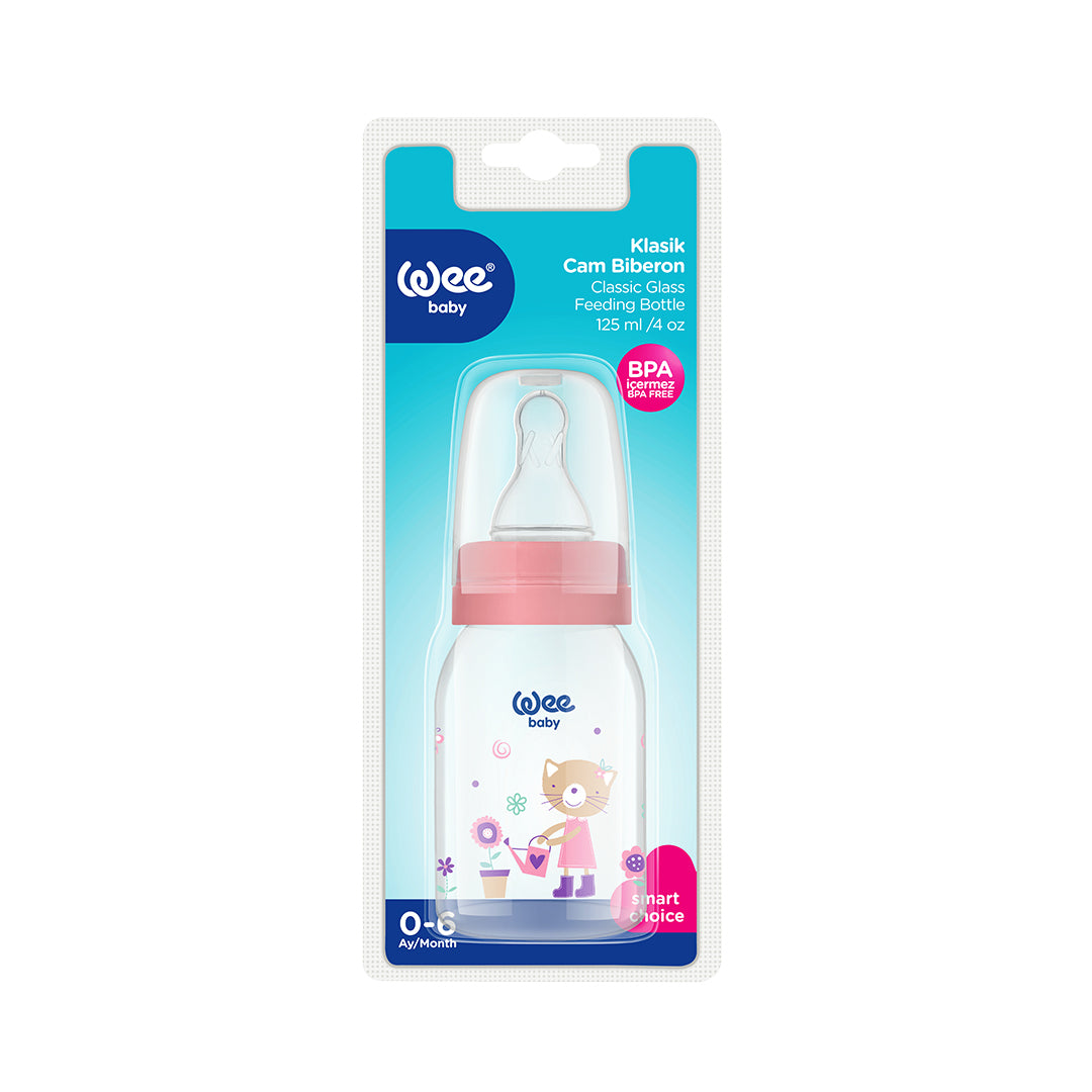 Buy Wee Baby Glass Feeding Bottle 125ml (Sold Separately Subject to Availability) | Yallatoys.com