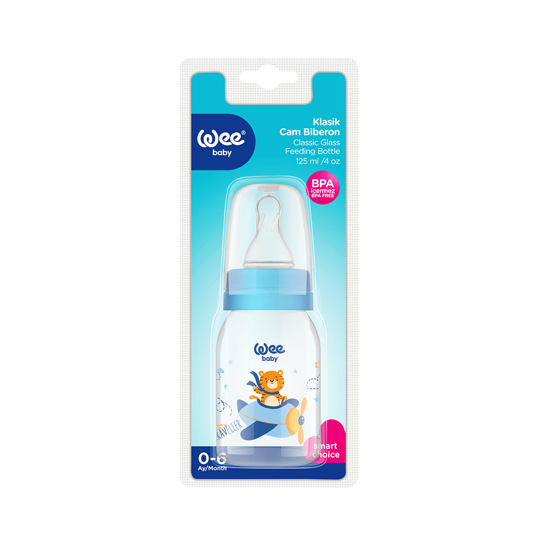 Buy Wee Baby Glass Feeding Bottle 125ml (Sold Separately Subject to Availability) | Yallatoys.com