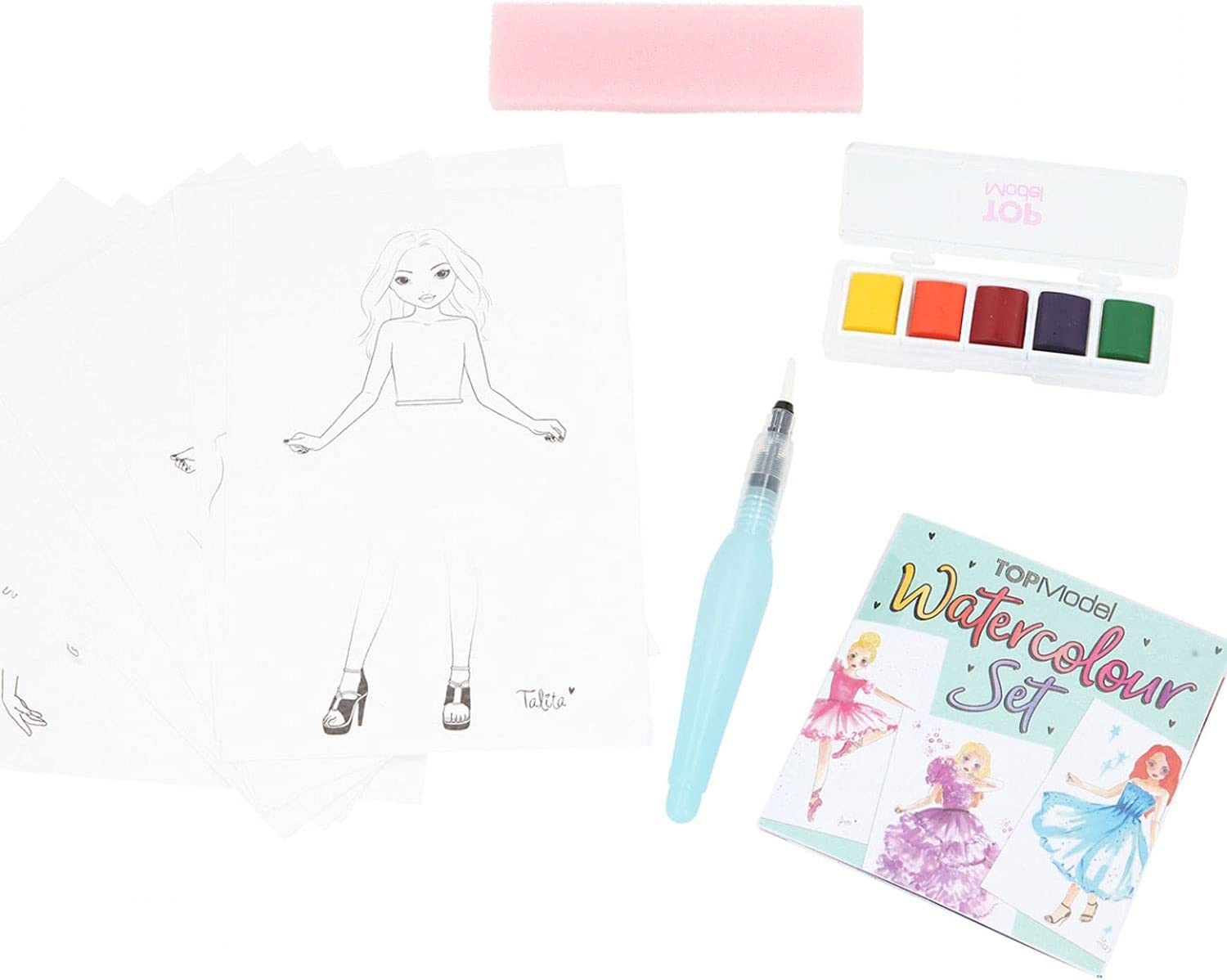 Buy Top Model Watercolour Creative Painting Set with 20 Sheets | Yallatoys.com