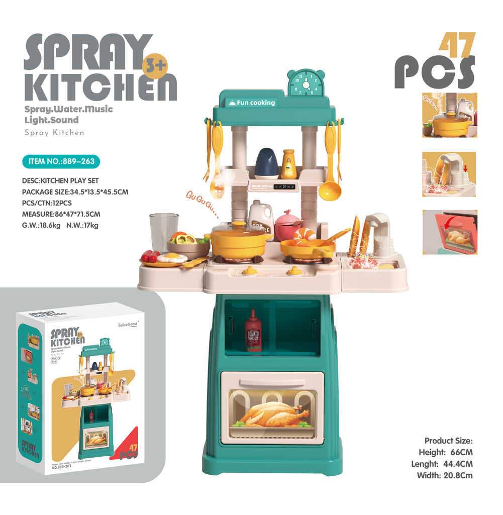Buy Piqoqo Kitchen Playset Green 66cm | Yallatoys.com
