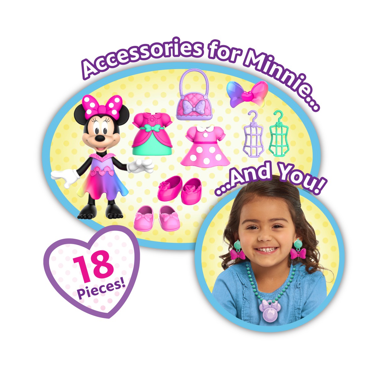 Buy Disney Minnie Mouse Sweet Reveals Glam & Glow 6inch Doll Playset | Yallatoys.com