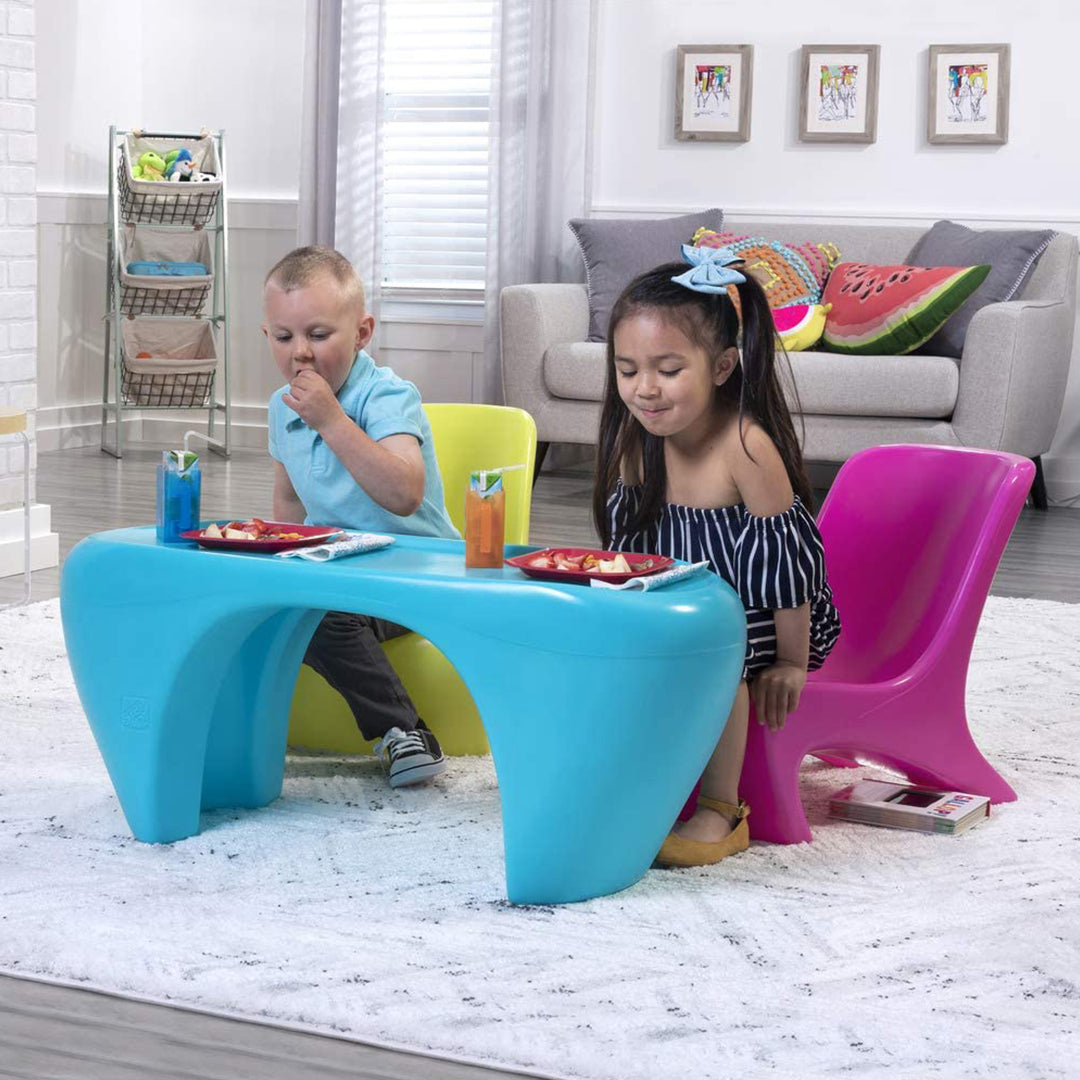 Buy Step2 Junior Chic 3 Piece Furniture Set Childrens Plastic Table and Chair Set | Yallatoys.com