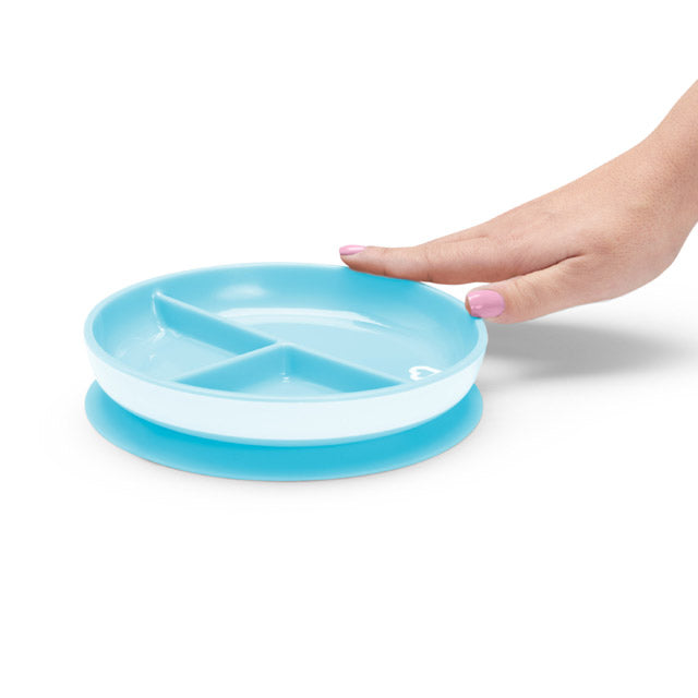 Munchkin Stay Put Suction Plate 1Pk Blue Munchkin Yallatoys