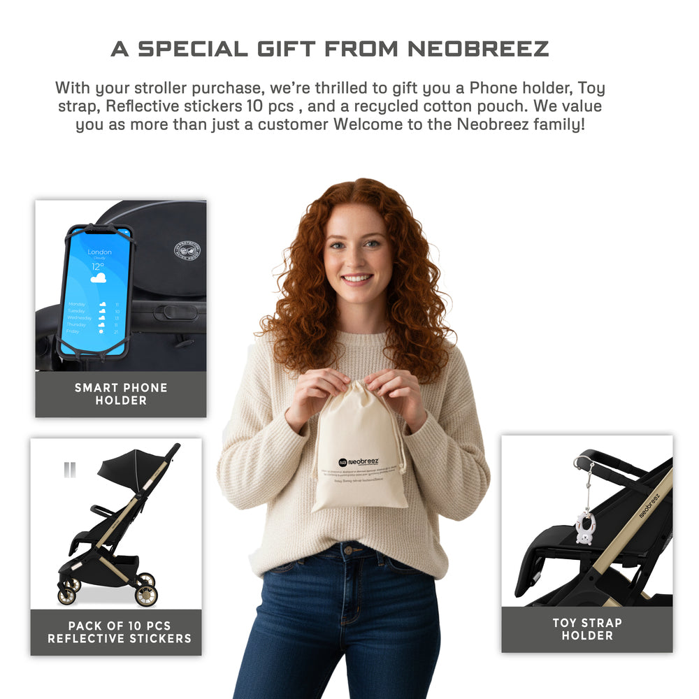 Neobreez Neolite Ultra Lightweight Cabin Size Travel Stroller Black Neobreez Yallatoys