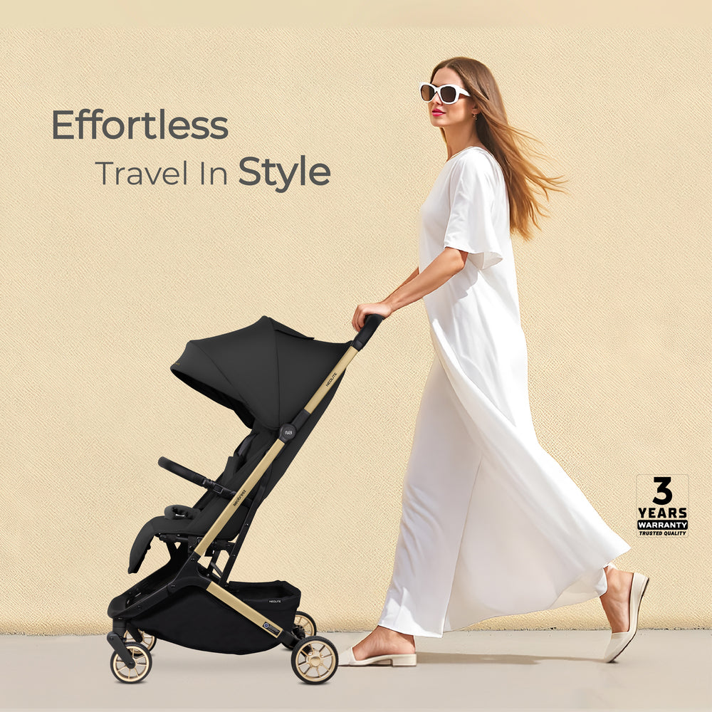 Neobreez Neolite Ultra Lightweight Cabin Size Travel Stroller Black Neobreez Yallatoys
