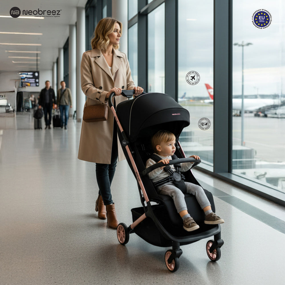 Neobreez Neolite Ultra Lightweight Cabin Size Travel Stroller Black Neobreez Yallatoys