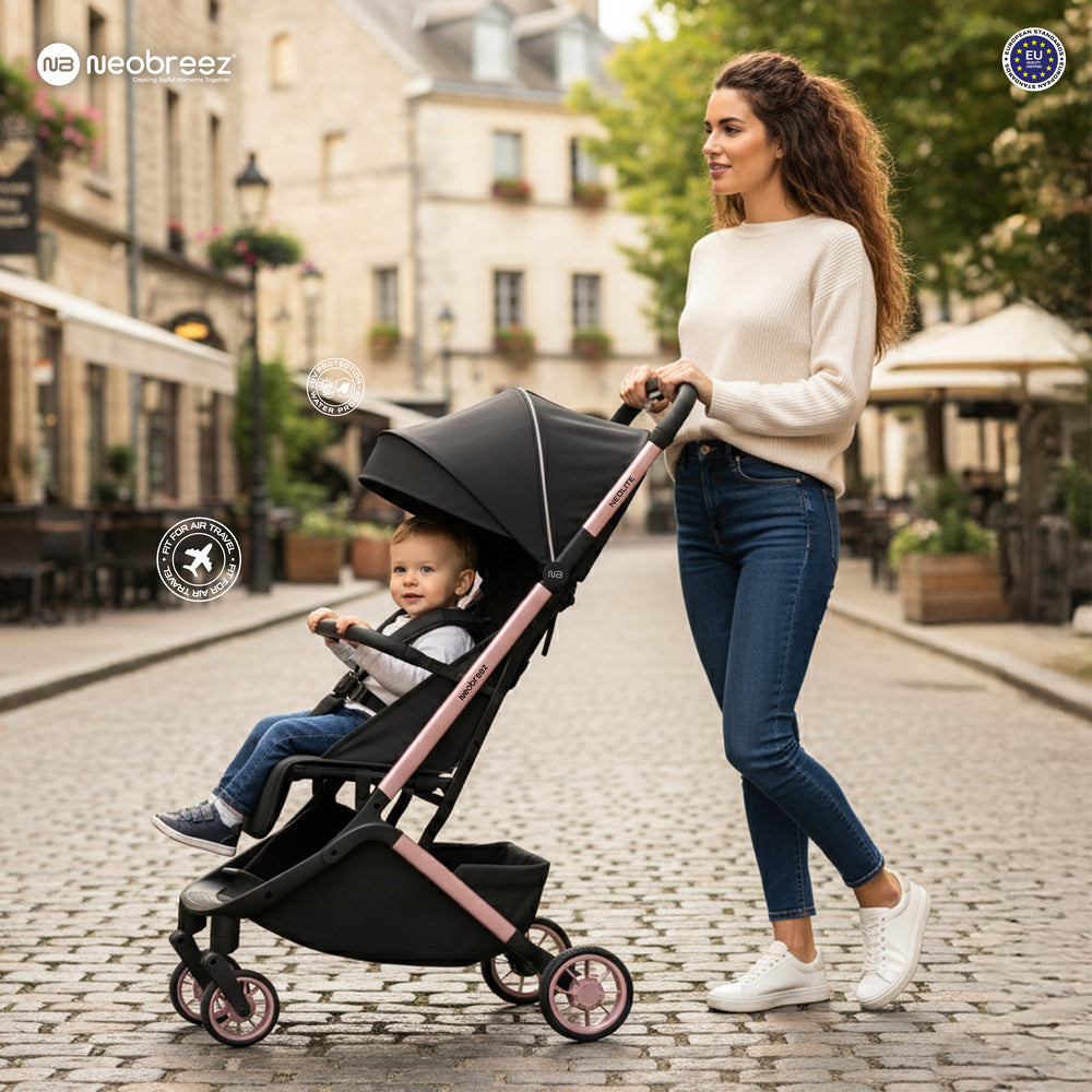 Neobreez Neolite Ultra Lightweight Cabin Size Travel Stroller Black Neobreez Yallatoys