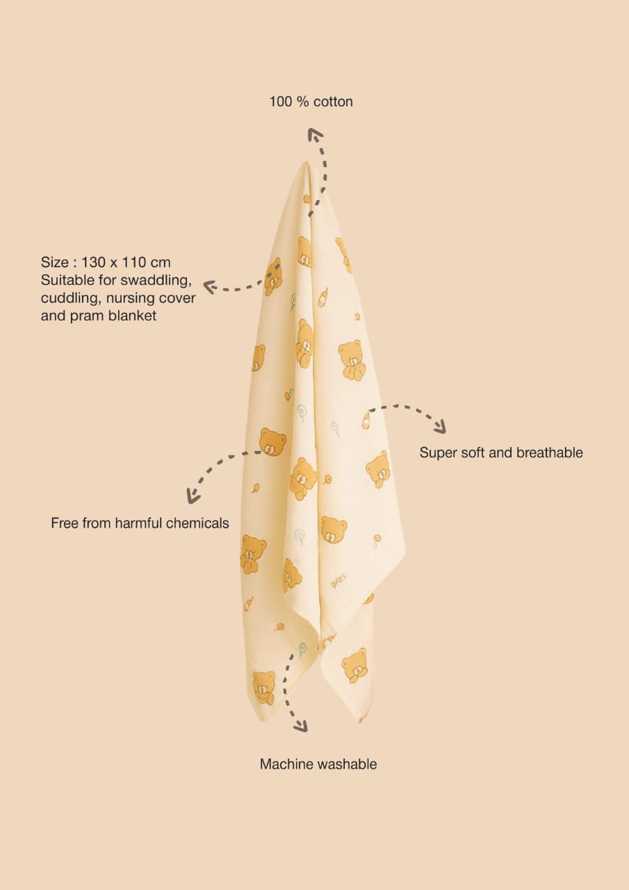 Kinder Valley Gentle Nest Bamboo Muslin Swaddle Pack of 2 Kinder Valley Yallatoys