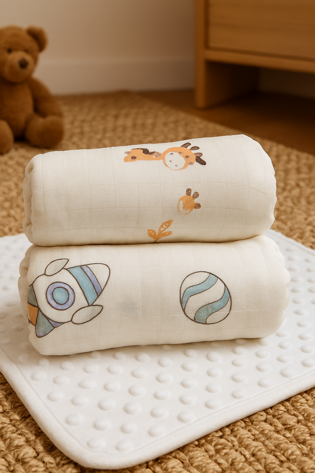 Kinder Valley Little Safari Bamboo Muslin Swaddle Pack of 2 Kinder Valley Yallatoys