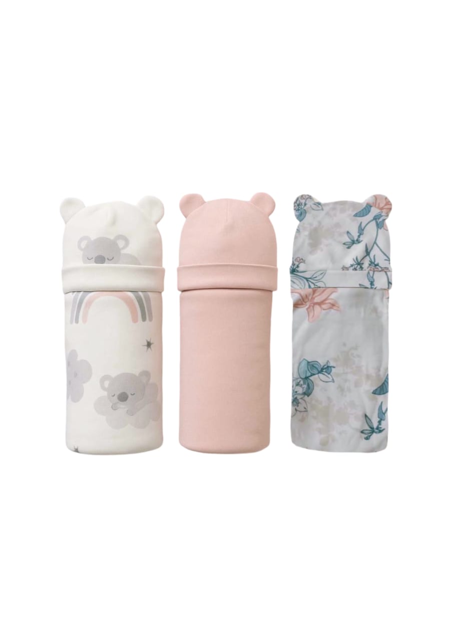 Kinder Valley Adjustable Cocoon Swaddle Swrap Trio Headcover Kinder Valley Yallatoys