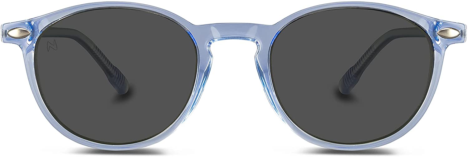 Buy Nooz Polarized Cruzy Collection Round Shape Sunglasses Light Blue 3-6 years | Yallatoys.com