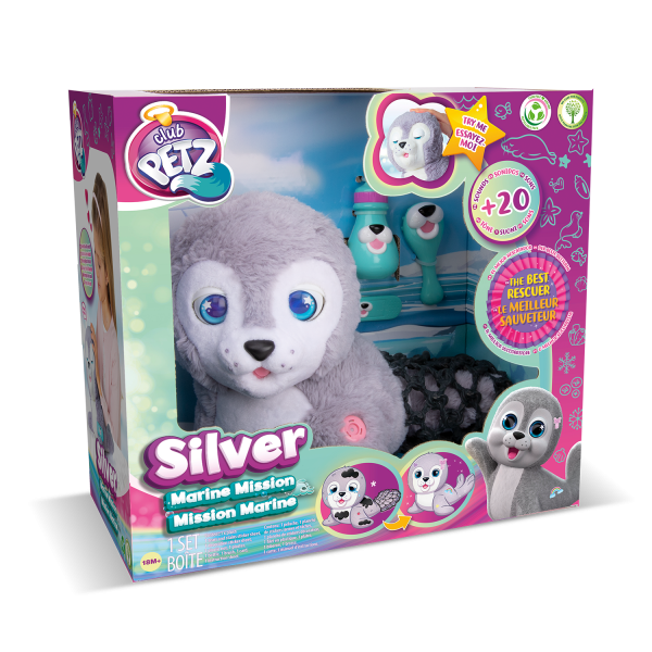 Buy IMC Toys Club Petz Silver Marine Mission Interactive Plush Toy | Yallatoys.com