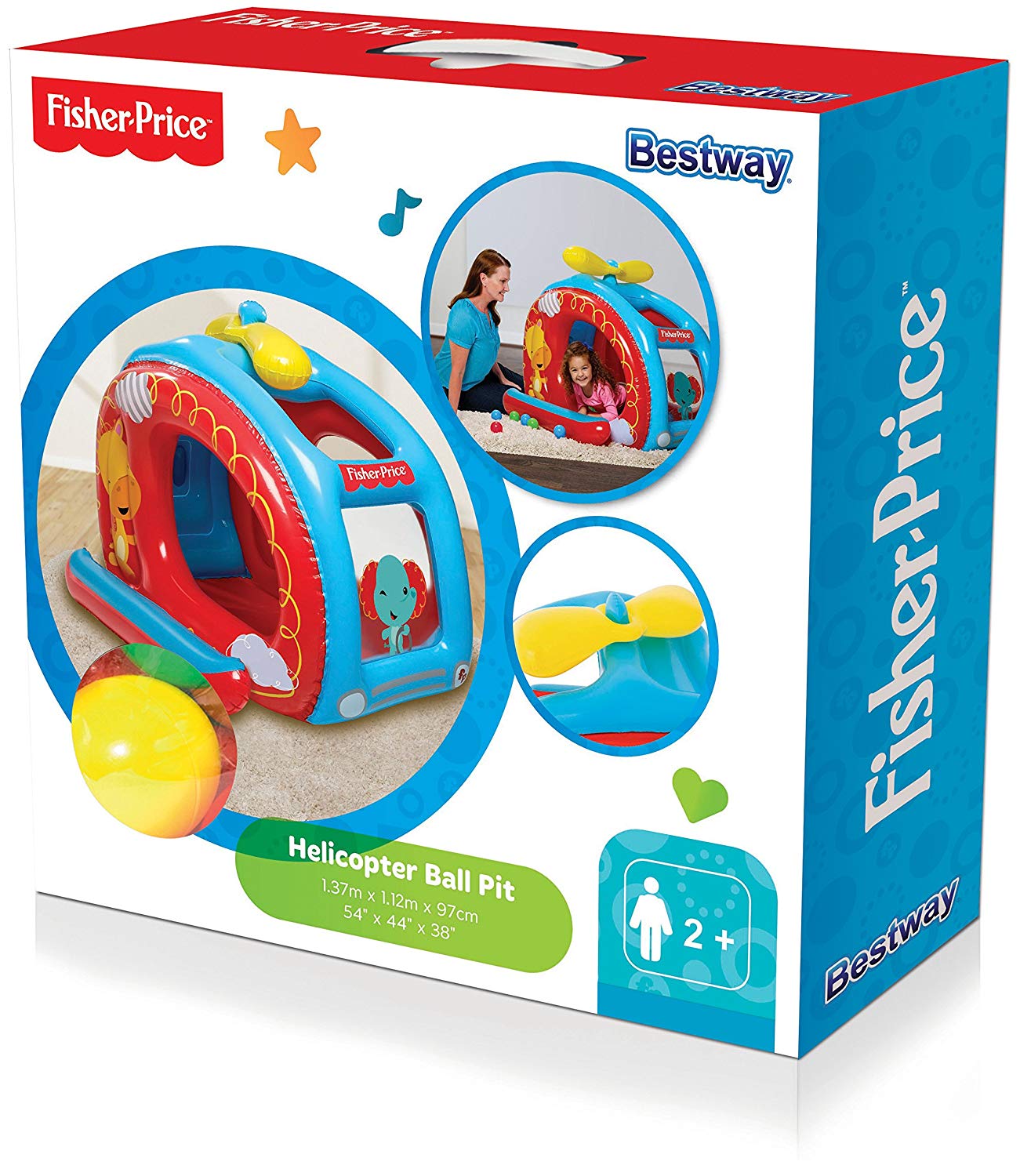 Buy Bestway Fisher Price Helicopter Ball Pit | Yallatoys.com