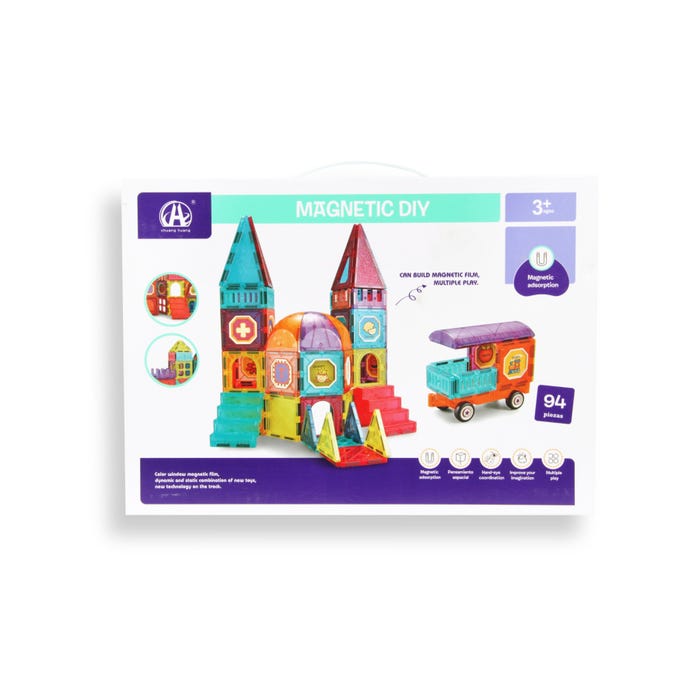 94-piece magnetic building block set