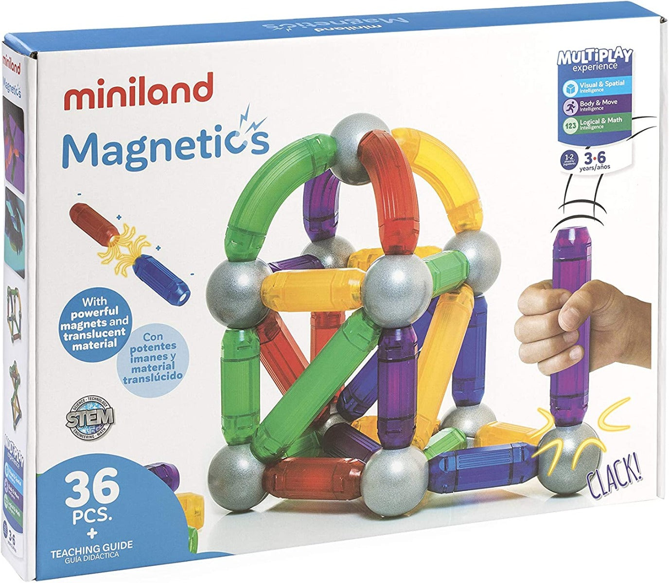 Buy Miniland Magnetic Tiles Magnetics 36pcs | Yallatoys.com