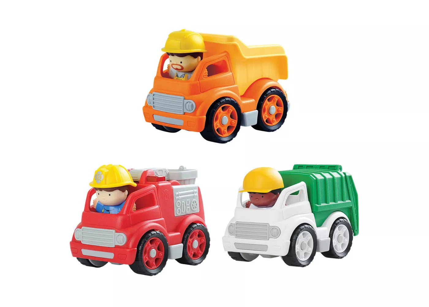 Buy Playgo Mini Wheels Combo (Dump Truck, City Bin Truck, Fire Engine) | Yallatoys.com
