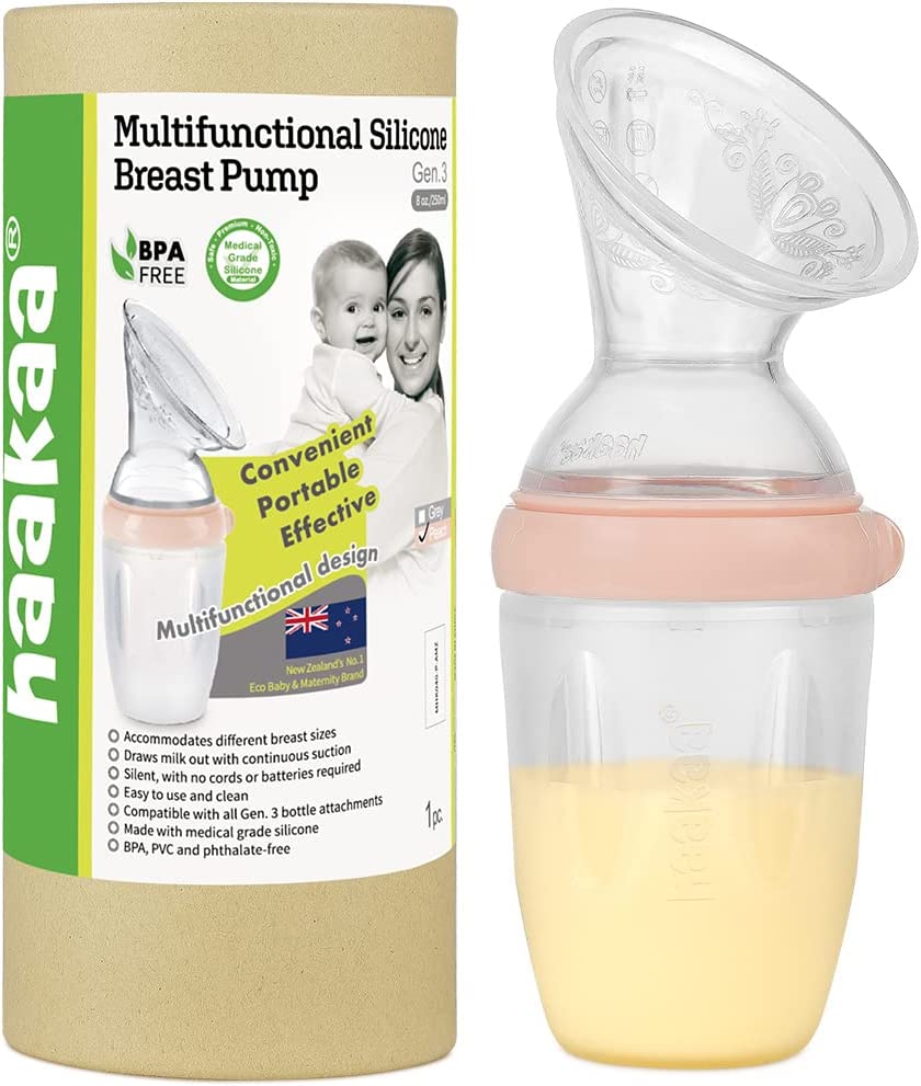 Haakaa Gen 3 Silicone Breast Pump 250Ml Peach Haakaa Yallatoys