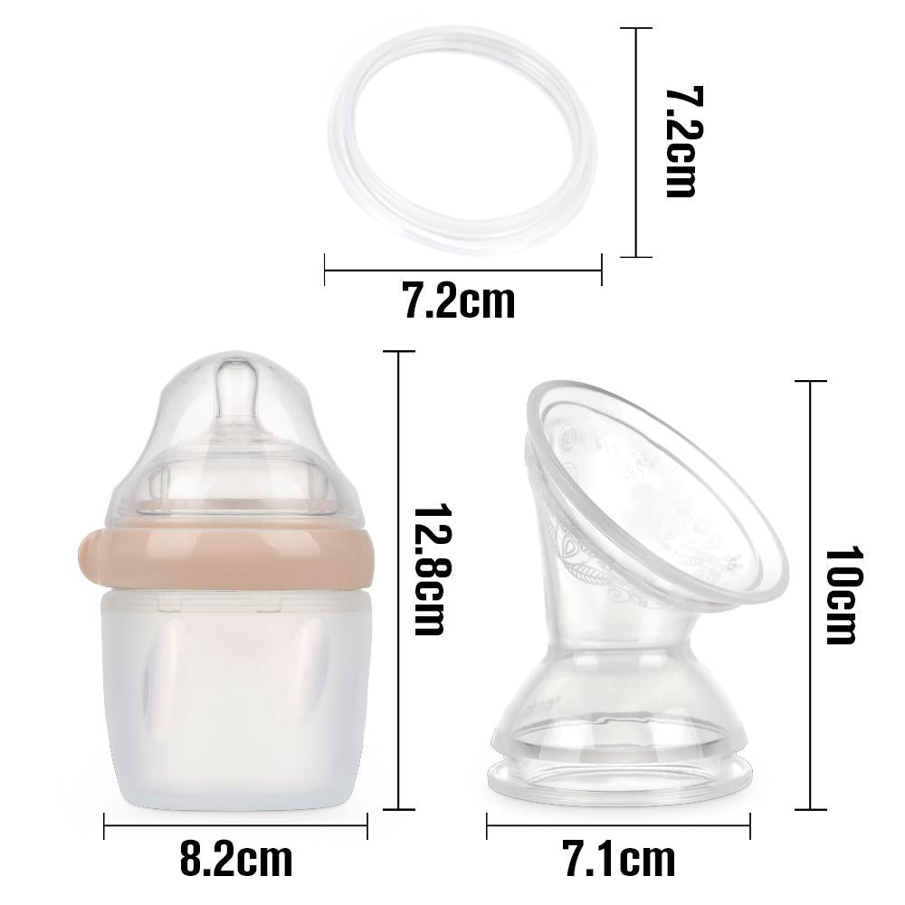 Haakaa Gen 3  Silicone Pump  Bottle & Sealing Disc Set Grey Haakaa Yallatoys