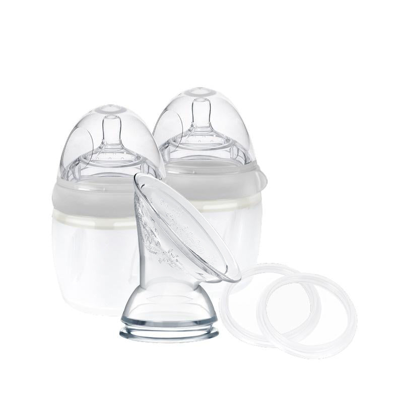 Haakaa Gen 3  Silicone Pump  Bottle & Sealing Disc Set Grey Haakaa Yallatoys