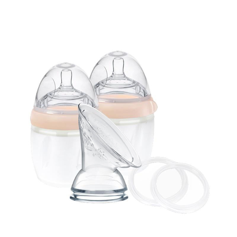 Haakaa Gen 3 Silicone Pump  Bottle & Sealing Disc Set Peach Haakaa Yallatoys