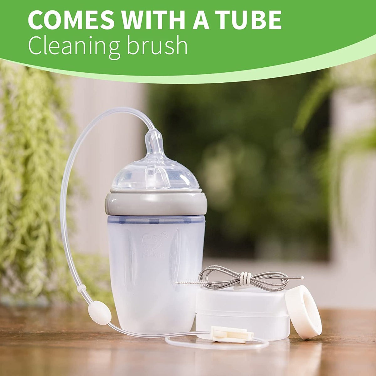 Haakaa Gen 3 Siicone Bottle & Feeding Tube Set  Grey Haakaa Yallatoys