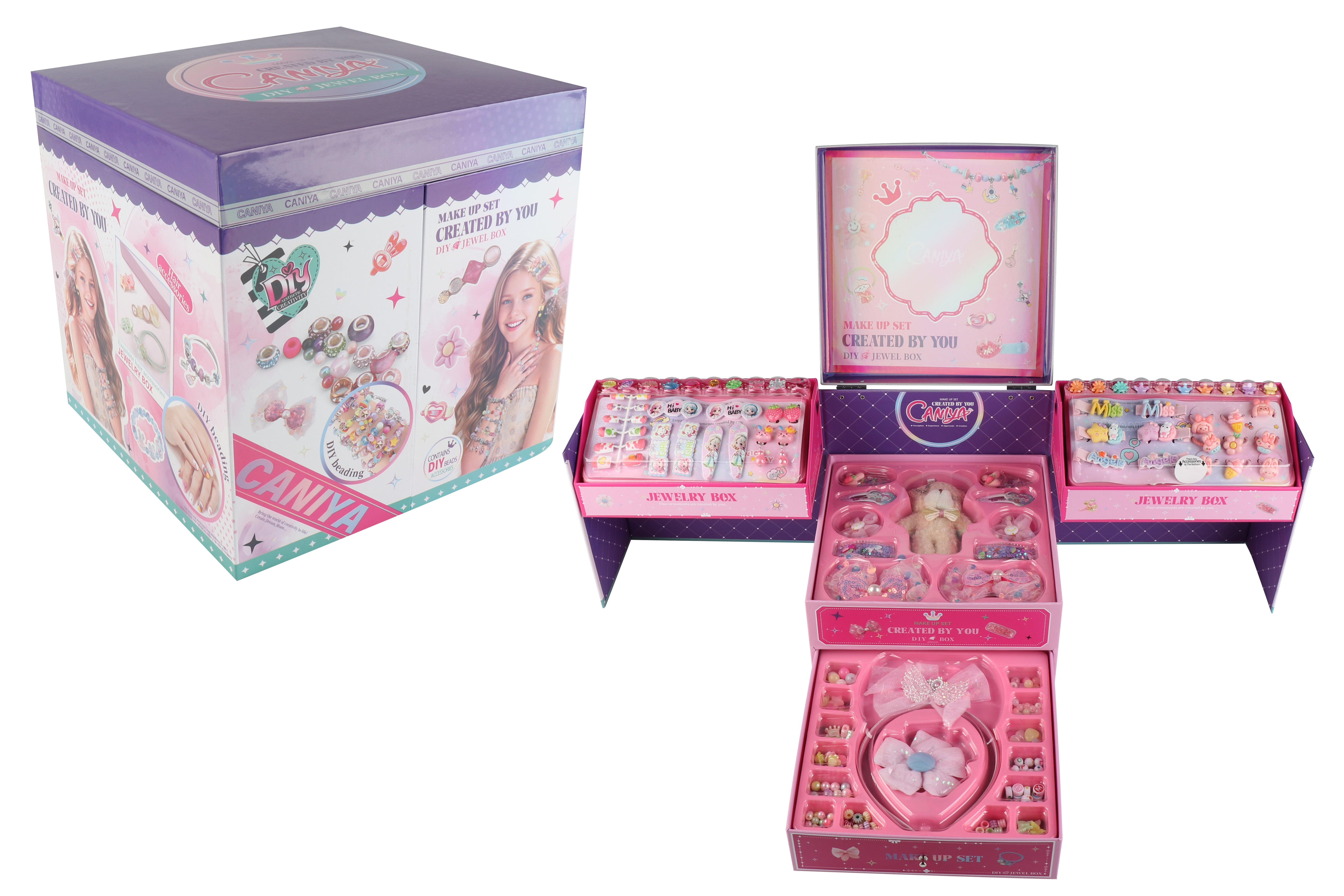 Caniya DIY Beads Jewelry Making Kit with Jewelry Box 955-32 Caniya Yallatoys