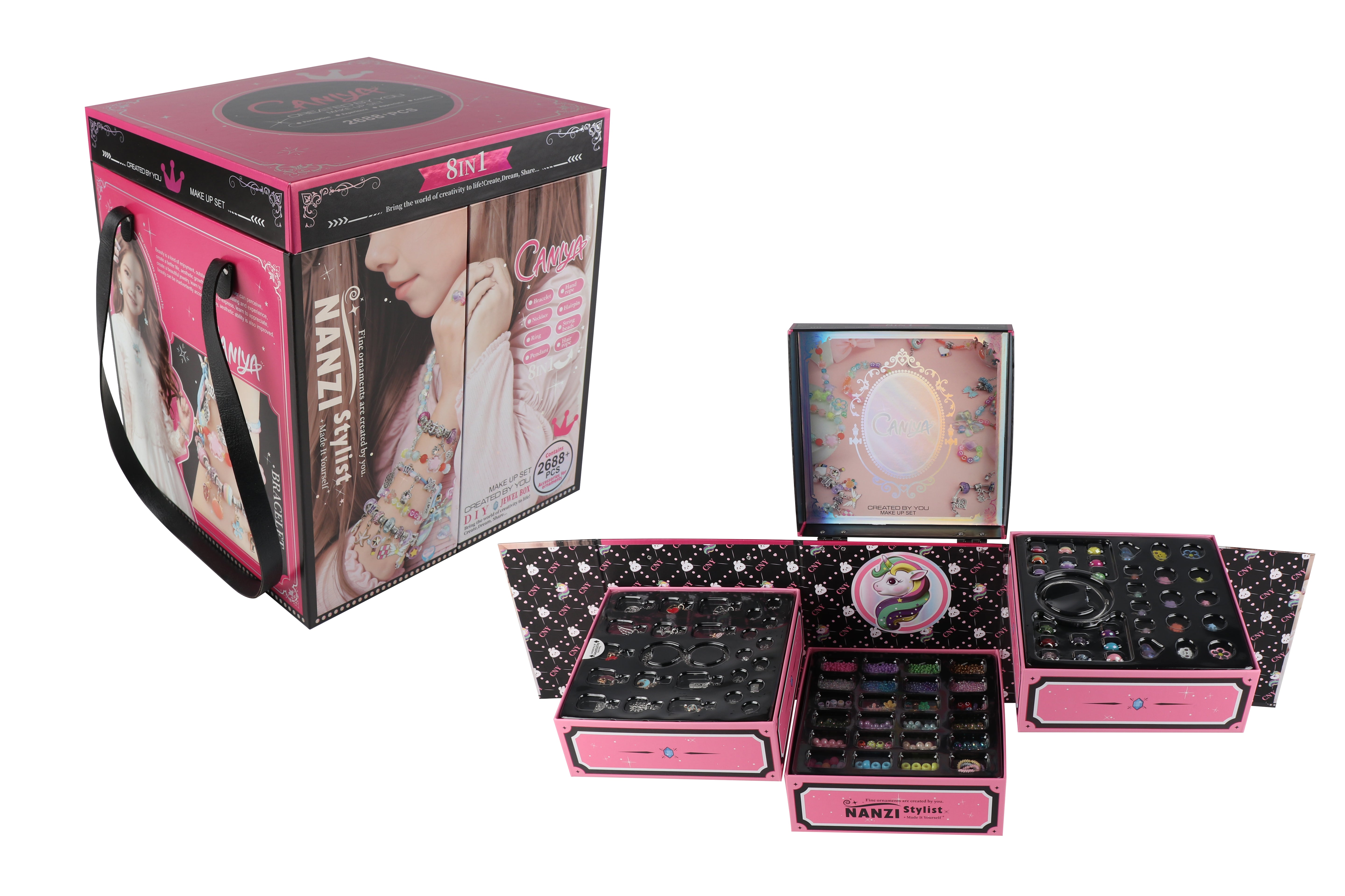 Caniya 8 in 1 DIY Beads Jewelry Making Kit with Jewelry Box Caniya Yallatoys