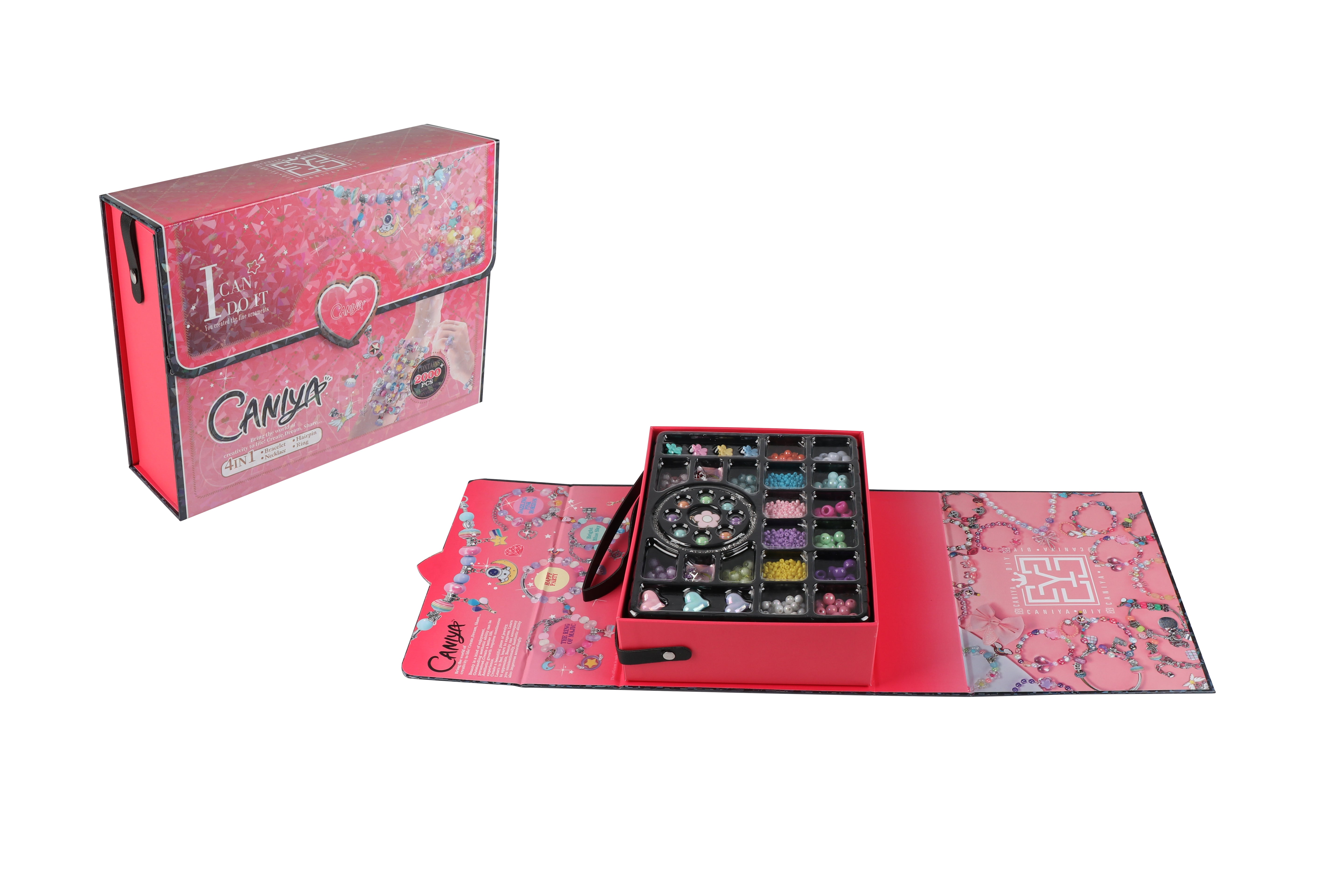Caniya 4 in 1 DIY Beads Jewelry Making Kit with Book Shaped Box Caniya Yallatoys