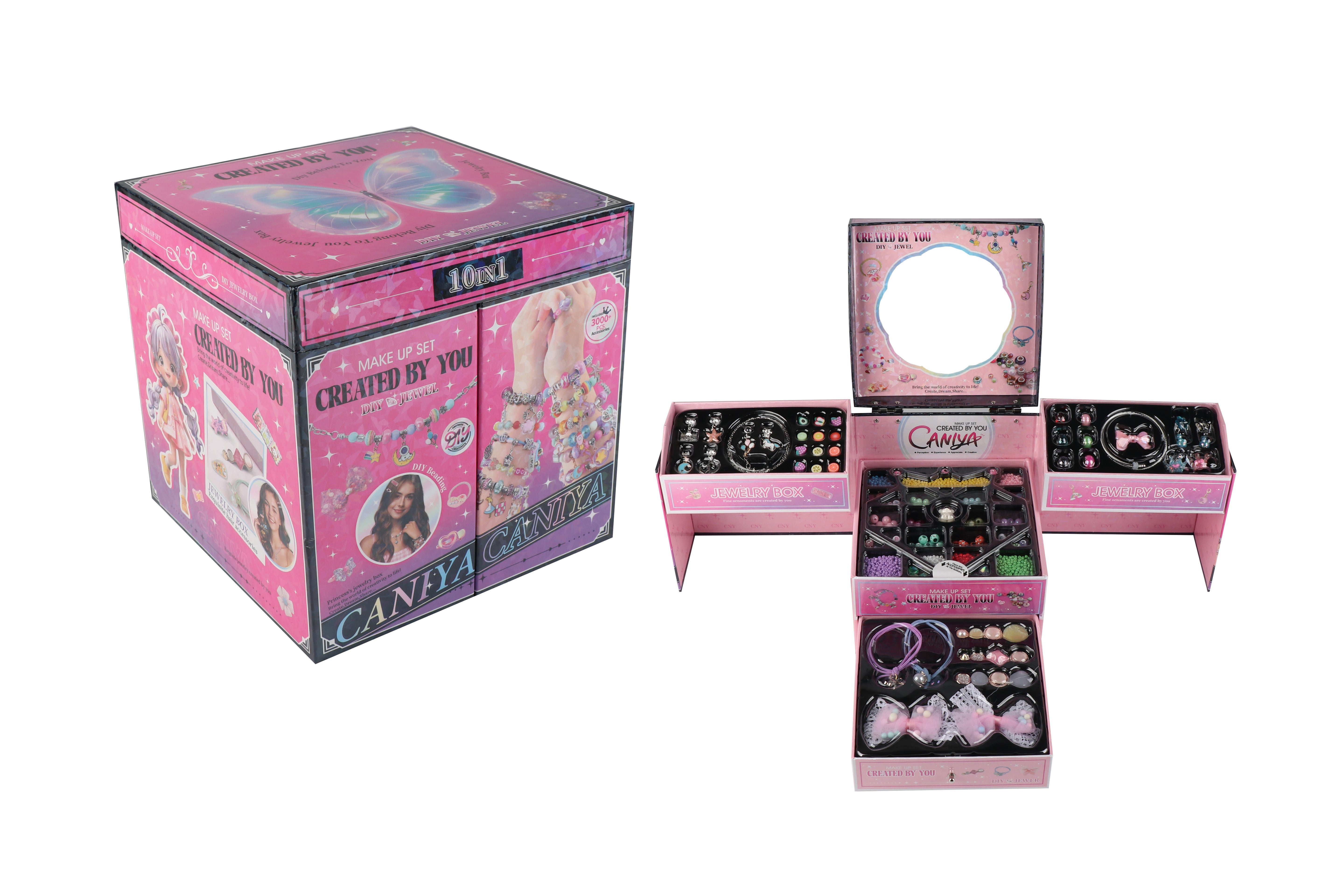 Caniya 10 in 1 DIY Beads Jewelry Making Kit with Jewelry Gift Box Caniya Yallatoys