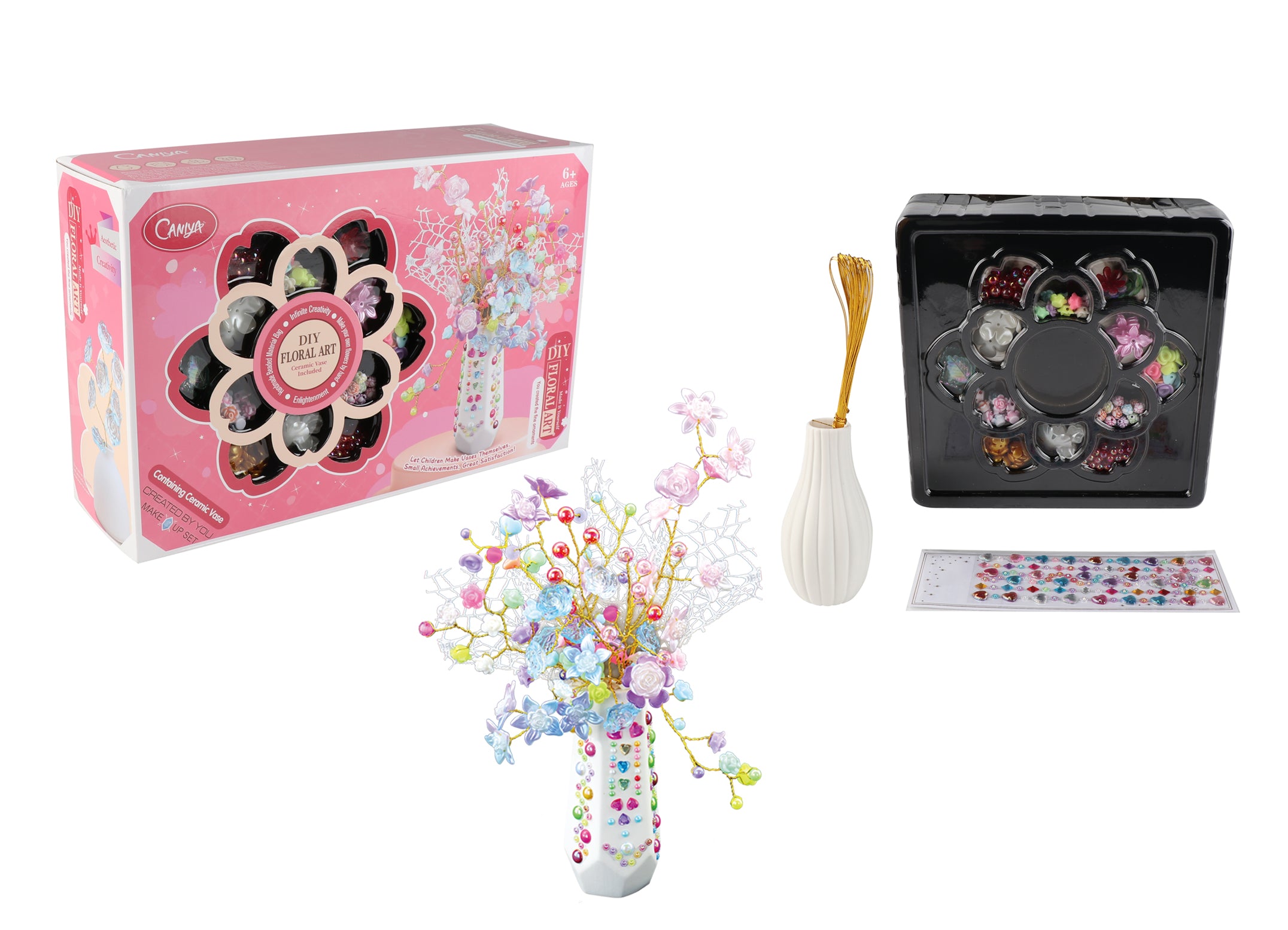 Caniya DIY Beads Kit for Making Artificial Flowers with Gift Box Caniya Yallatoys