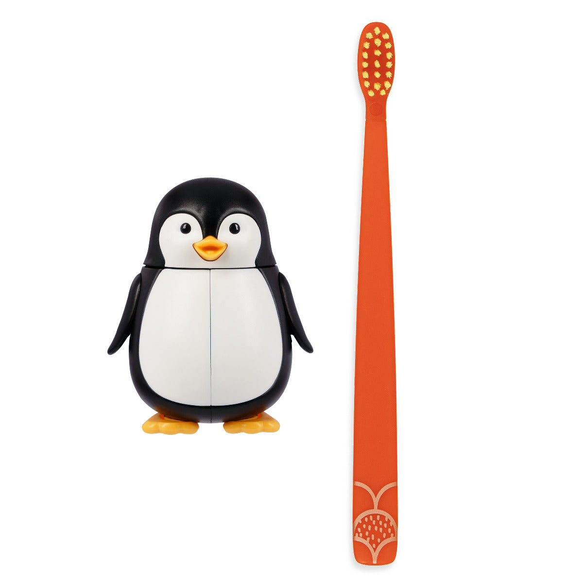Flipper Fun Animal Penguin Toothbrush Cover and Toothbrush Combo Pack Flipper Yallatoys