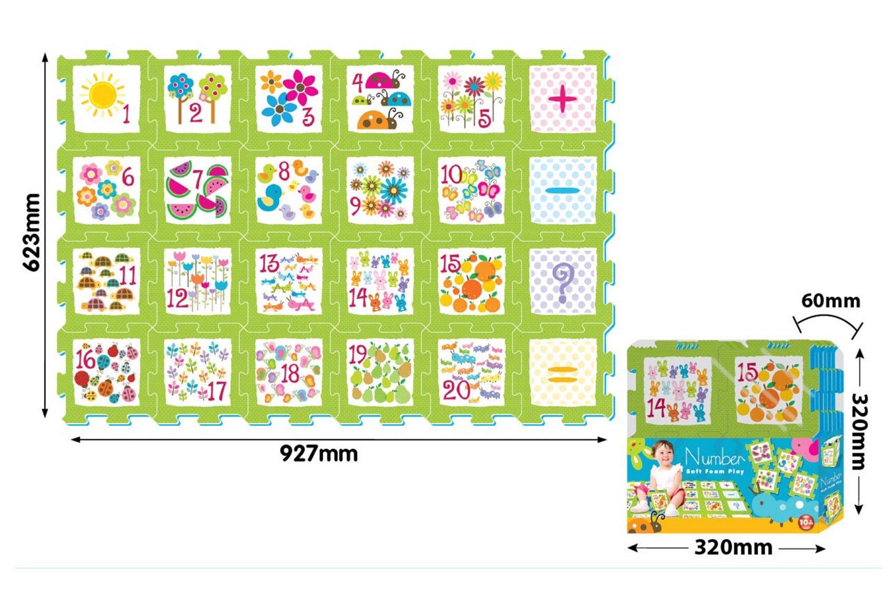Sunta Numbers and Objects Puzzle Mat