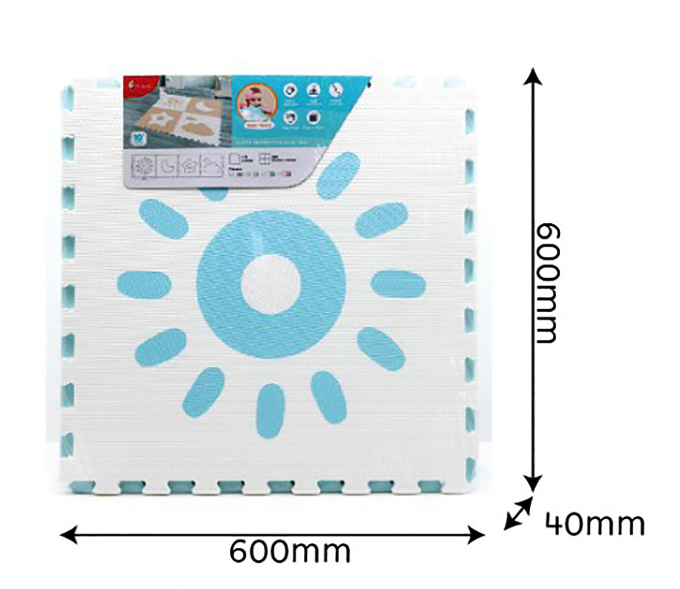 Sunta Weather Series Baby Puzzle Foam Mat Blue Sunta Yallatoys