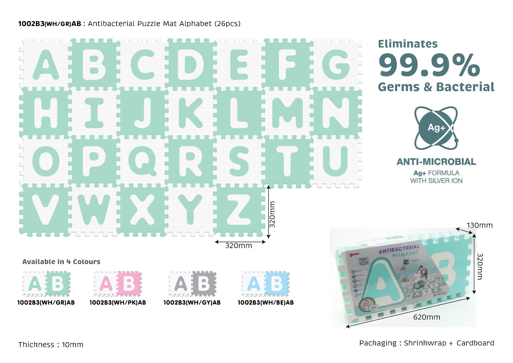 Sunta Antibacterial Alphabet Puzzle Mat