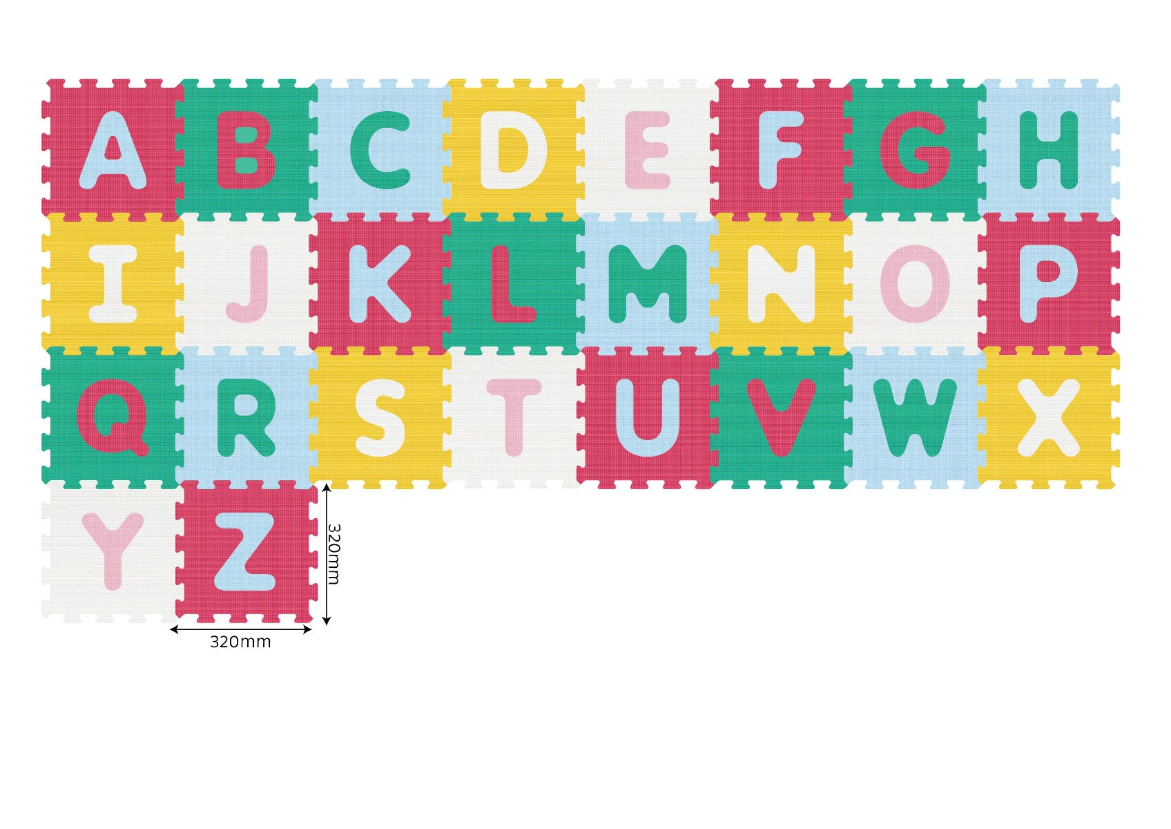 Sunta Antibacterial Alphabet Puzzle Mat Multicolor 26pcs Sunta Yallatoys