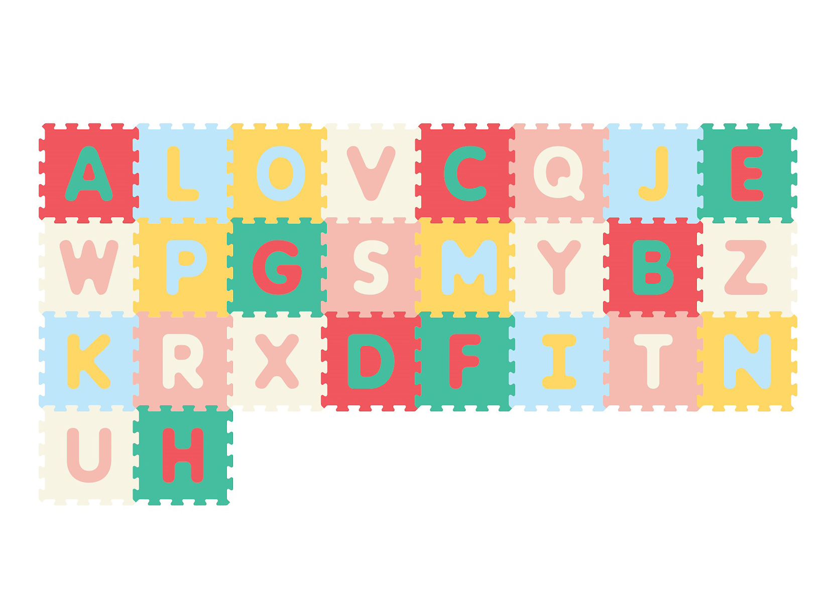 Sunta Antibacterial Alphabet Puzzle Mat Multicolor 26pcs Sunta Yallatoys