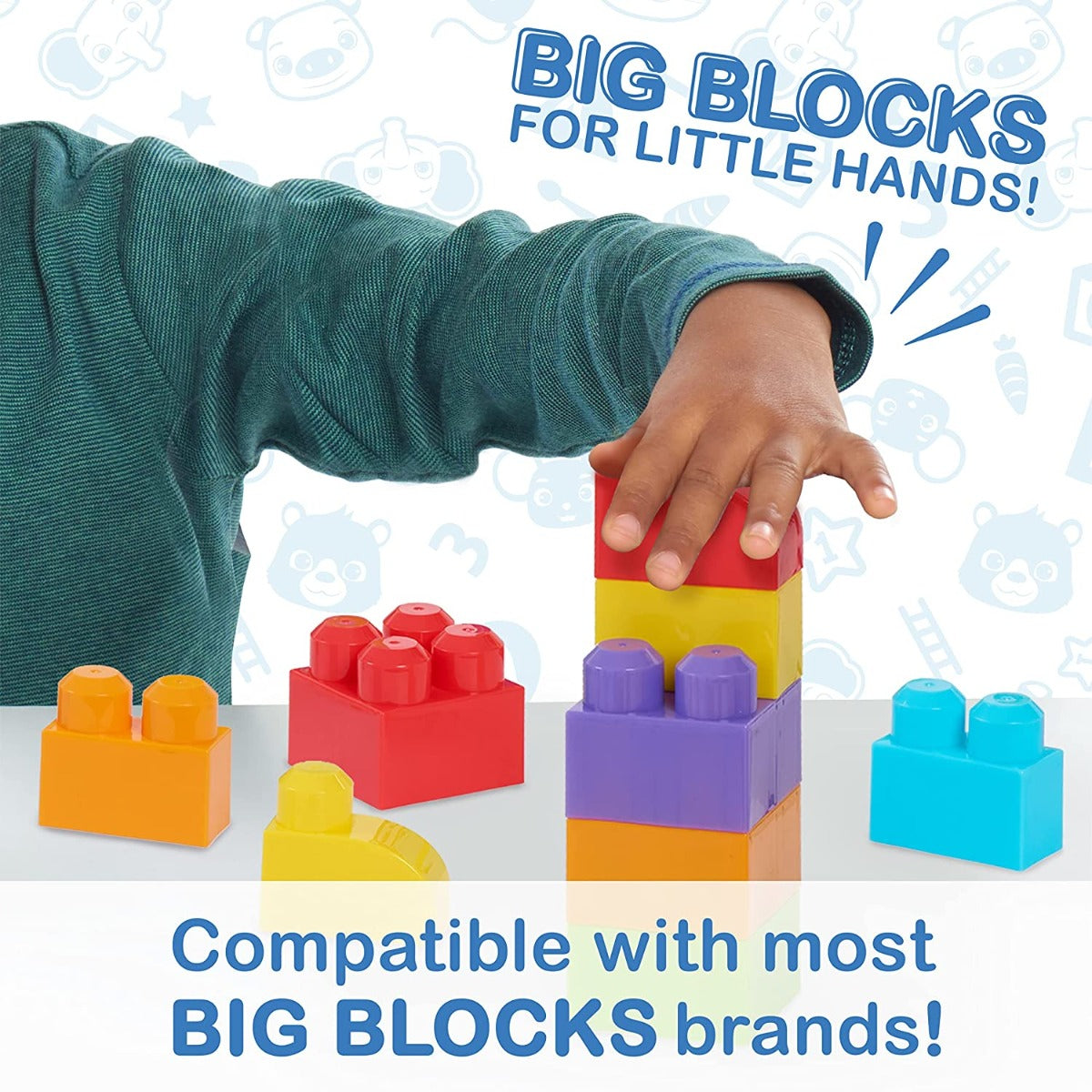 Buy Cocomelon Stacking Train 40 Piece Large Building Block Set | Yallatoys.com