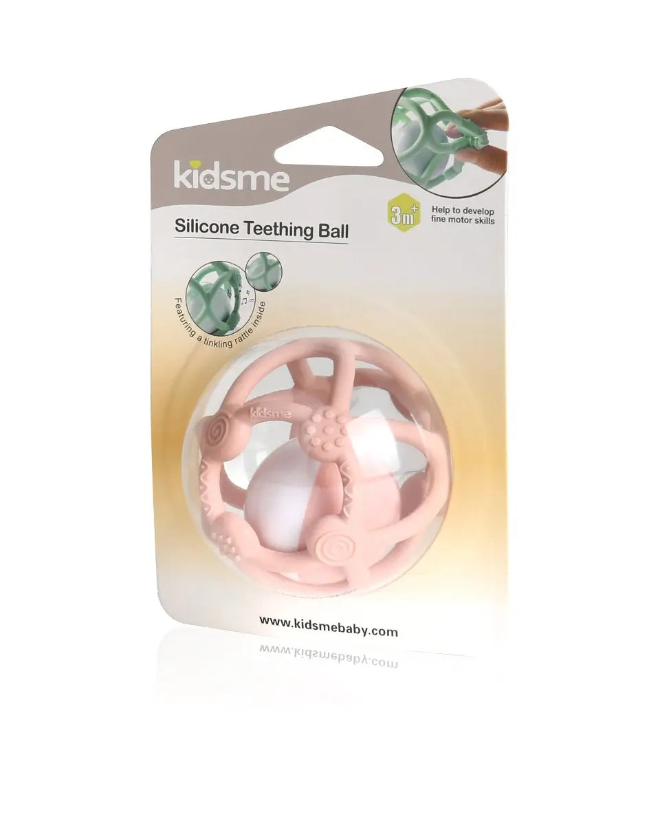 Kidsme Silicone Teething Ball Pink Kidsme Yallatoys