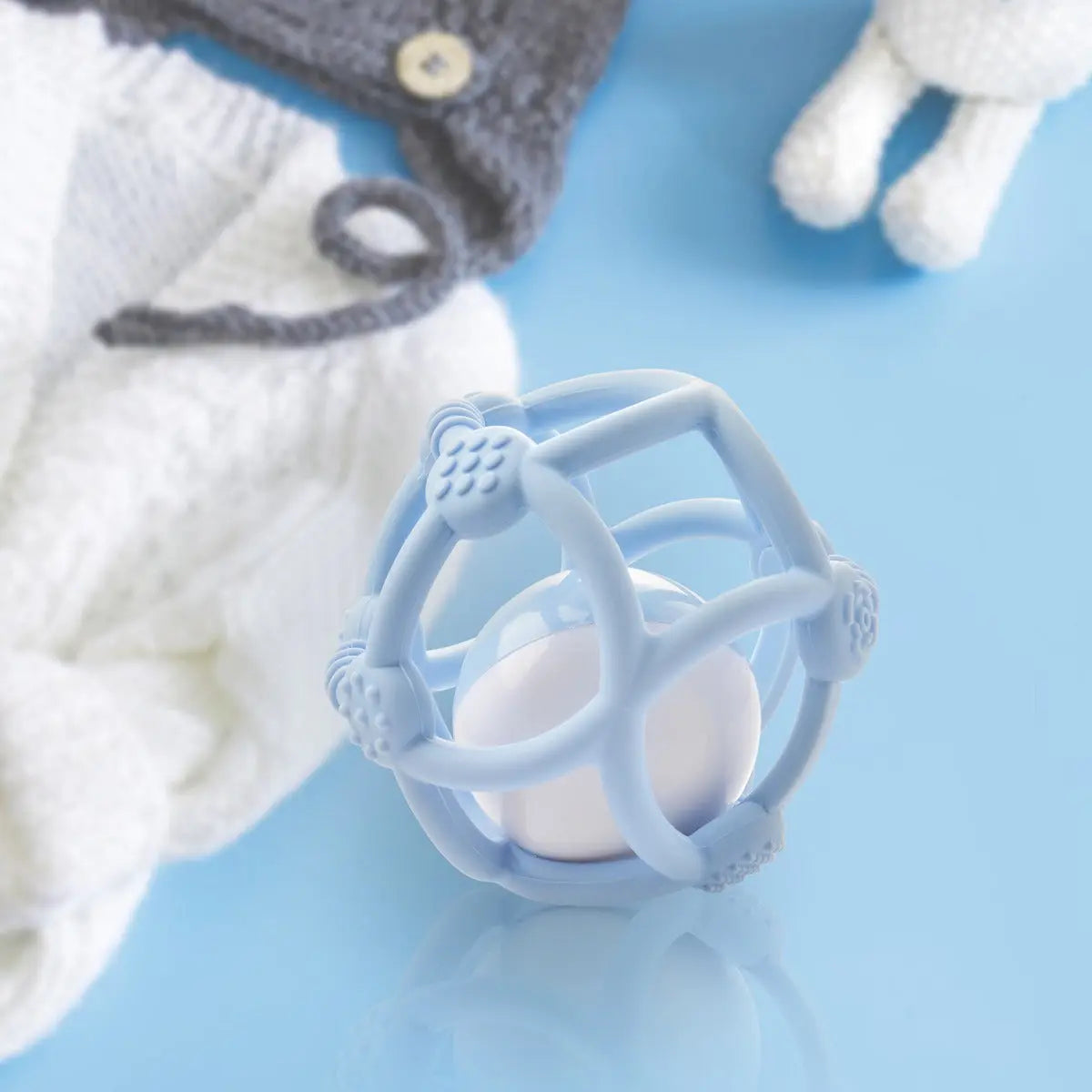 Kidsme Silicone Teething Ball Blue Kidsme Yallatoys
