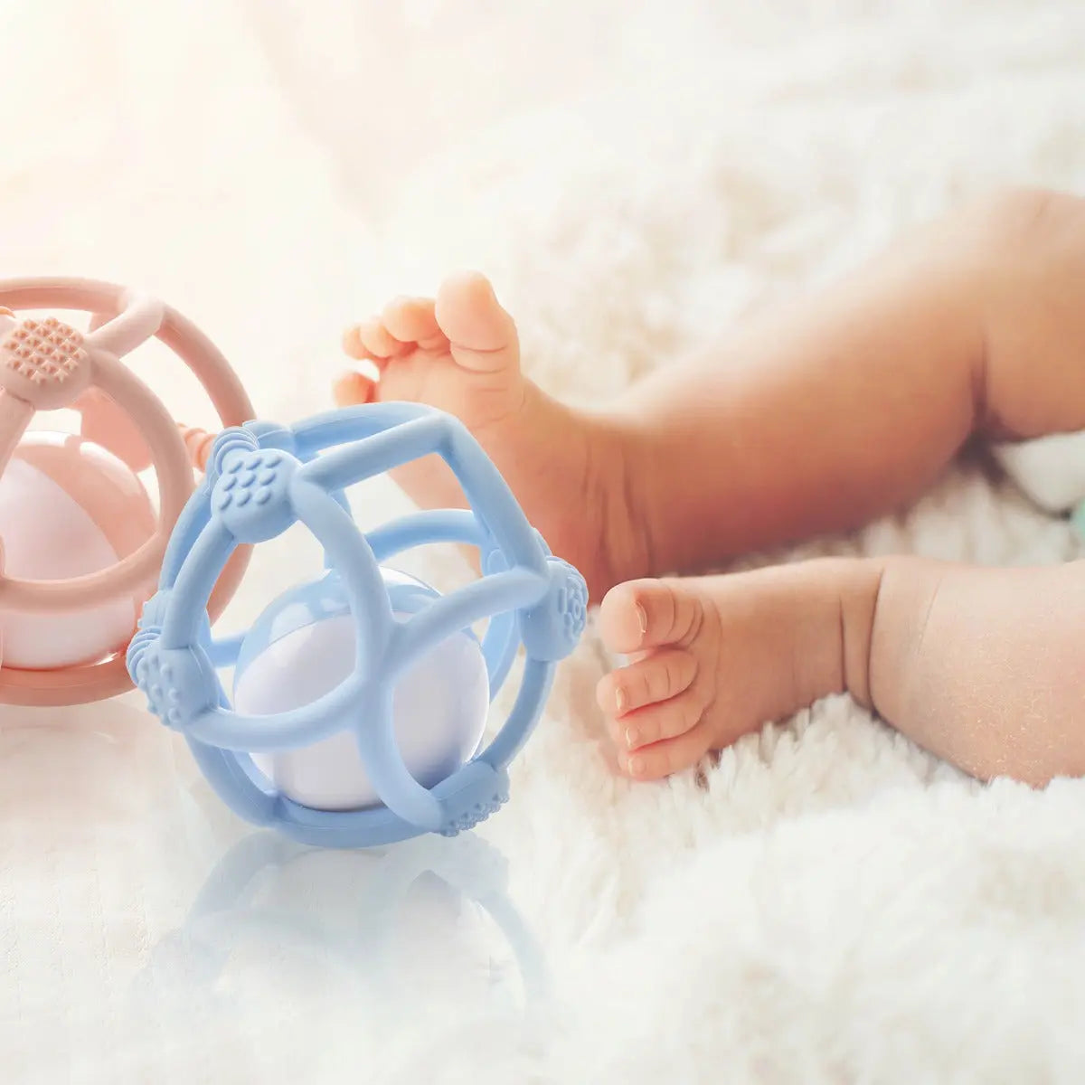 Kidsme Silicone Teething Ball Blue Kidsme Yallatoys