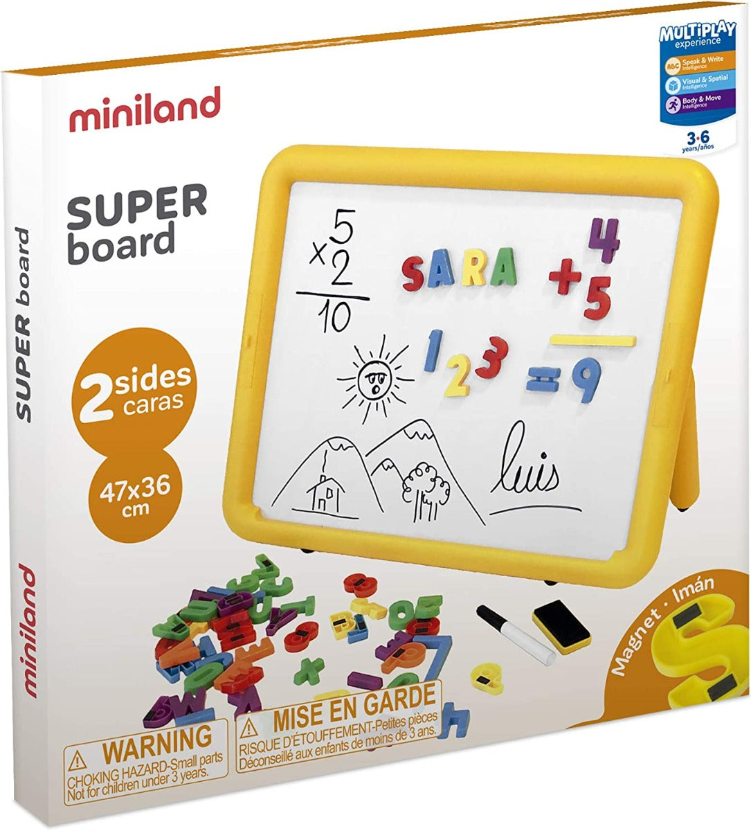 Buy Miniland 2 Sided Super Drawing Board with Metallic Sides | Yallatoys.com